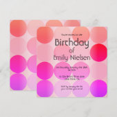 Invitation d'anniversaire moderne (Devant / Derrière)