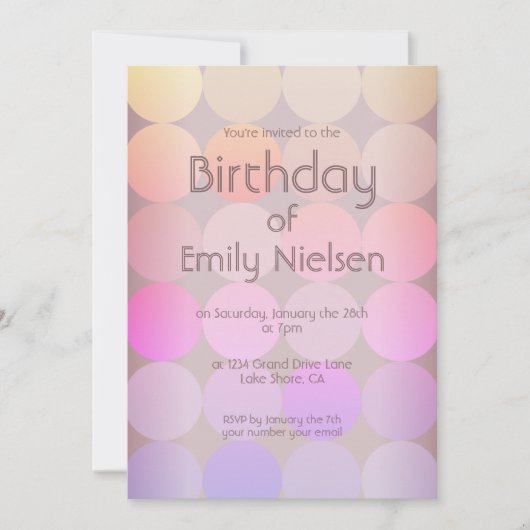 Invitation d'anniversaire moderne (Devant)
