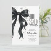 Invitation d'anniversaire moderne 30 ans avec ruba (Debout devant)