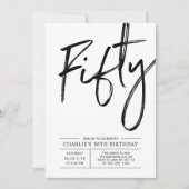 Invitation d'anniversaire moderne 50 ans | Fifty (Devant)