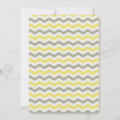 Invitation d'anniversaire moderne Chevron Yellow G (Dos)