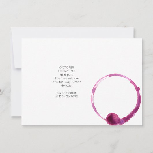 Invitation d'Anniversaire moderne classe, soirée v (Dos)