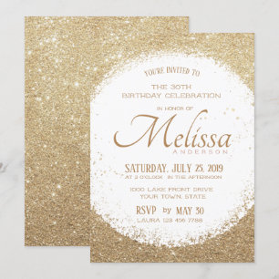 Invitation d'anniversaire moderne de Faux Parties