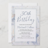 Invitation d'anniversaire moderne en marbre - TOUS (Devant)