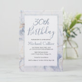 Invitation d'anniversaire moderne en marbre - TOUS (Debout devant)