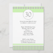 Invitation d'anniversaire moderne Green & Silver 5 (Devant)