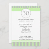 Invitation d'anniversaire moderne Green & Silver 5 (Devant / Derrière)