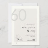 Invitation d'anniversaire moderne pour 60 ans - St (Devant)
