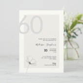 Invitation d'anniversaire moderne pour 60 ans - St (Debout devant)