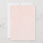 Invitation d'anniversaire moderne rose et or Balle (Dos)