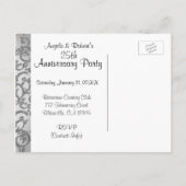 Invitation d'anniversaire | Monogramme de cœur dor (Dos)