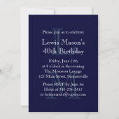 Invitation d'anniversaire monogramme moderne (mari (Devant)