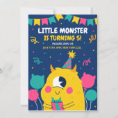 Invitation d'anniversaire Monster, Anniversaire d' (Devant)
