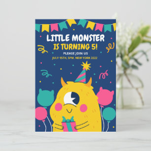 Invitation d'anniversaire Monster, Anniversaire d'