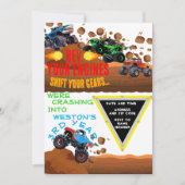 Invitation d'anniversaire Monster Jam (Devant)