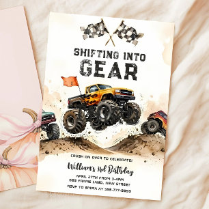 Invitation d'anniversaire Monster Truck 3 ans Chan