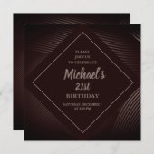 Invitation d'anniversaire Motif tendance (Devant / Derrière)