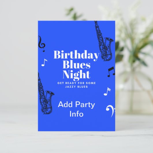 Invitation d'anniversaire musicale (Debout devant)