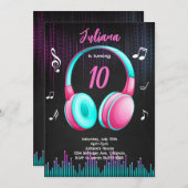 Invitation d'anniversaire musicale (Devant / Derrière)
