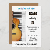 Invitation d'anniversaire musicale (Devant / Derrière)