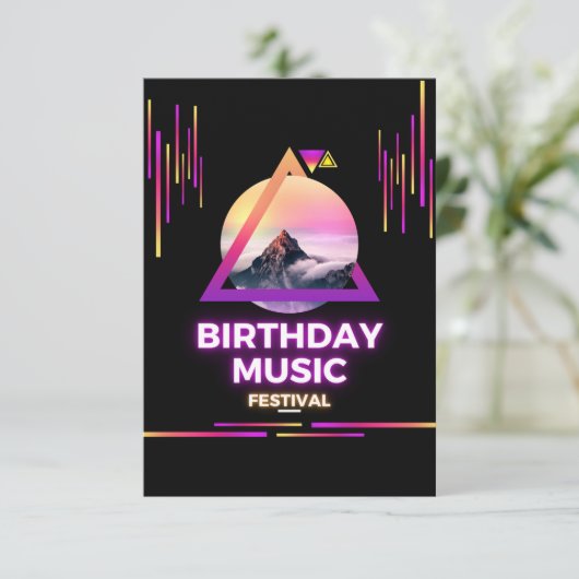 Invitation d'anniversaire musicale (Debout devant)