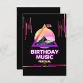 Invitation d'anniversaire musicale (Devant / Derrière)