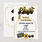 Invitation d'anniversaire musicale 2 Legit 2e anni (Devant / Derrière)