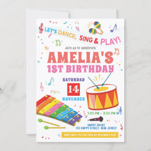 Invitation d'anniversaire musicale. Anniversaire d