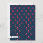 Invitation d'anniversaire nautique - Ancre (Dos)