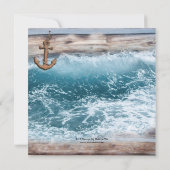 Invitation d'anniversaire nautique rustique (Dos)