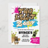 Invitation d'anniversaire Neon Two Legit to Quit 2 (Devant)