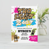 Invitation d'anniversaire Neon Two Legit to Quit 2 (Debout devant)