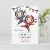 Invitation d'anniversaire Ninja Karaté (Debout devant)