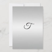 Invitation d'anniversaire noir et argent (Dos)