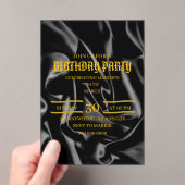 Invitation d'anniversaire noir et or, 30 ans Ev (In situ (ordinateur de poche))