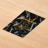 Invitation d'anniversaire noir et or, 30 ans Ev (Poser)