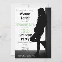 Invitation d'anniversaire nonchalant pour adolesce