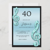Invitation d'anniversaire notes de musique sarcell (Devant)
