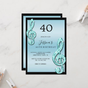 Invitation d'anniversaire notes de musique sarcell