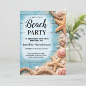 Invitation d'anniversaire Ocean Beach (Debout devant)