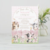 Invitation d'anniversaire Oink Baa Moo (Debout devant)