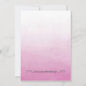 Invitation d'anniversaire Ombre Pink (Dos)