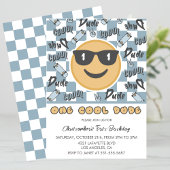 Invitation d'anniversaire One Cool Dude Bleu Gris