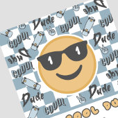 Invitation d'anniversaire One Cool Dude Bleu Gris