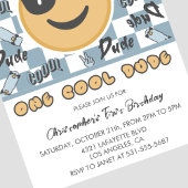 Invitation d'anniversaire One Cool Dude Bleu Gris