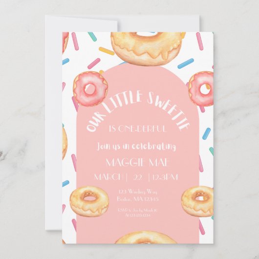 Invitation d'anniversaire One-derful (Devant)