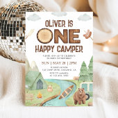 Invitation d'anniversaire One Happy Camper