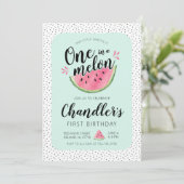 Invitation d'anniversaire One in a Melon (Debout devant)