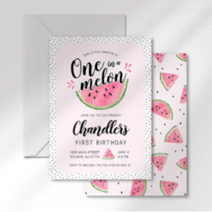 Invitation d'anniversaire One in a Melon