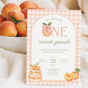Invitation d'anniversaire One Sweet Peach Fille 1è